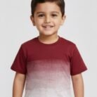 boys' ombré "good person" graphic tee – burgundy & white