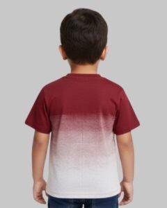 boys' ombré "good person" graphic tee – burgundy & white