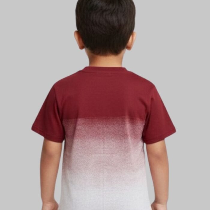 boys' ombré "good person" graphic tee – burgundy & white