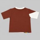 brown loop knit multi colored t shirt for kids