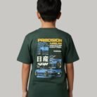 dark green embossed t shirt for boys