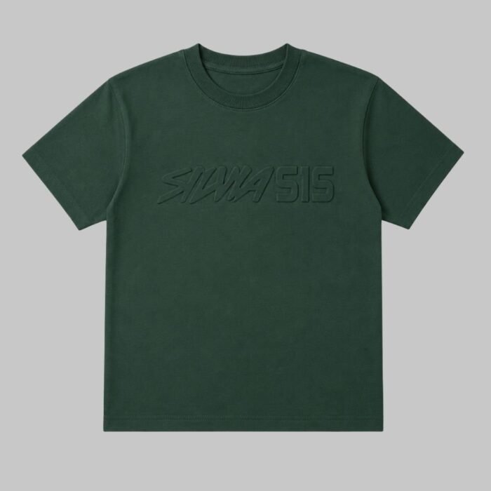 dark green embossed t shirt for boys