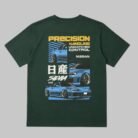 dark green embossed t shirt for boys
