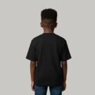 black loop knit t shirt with butterfly prints for kids