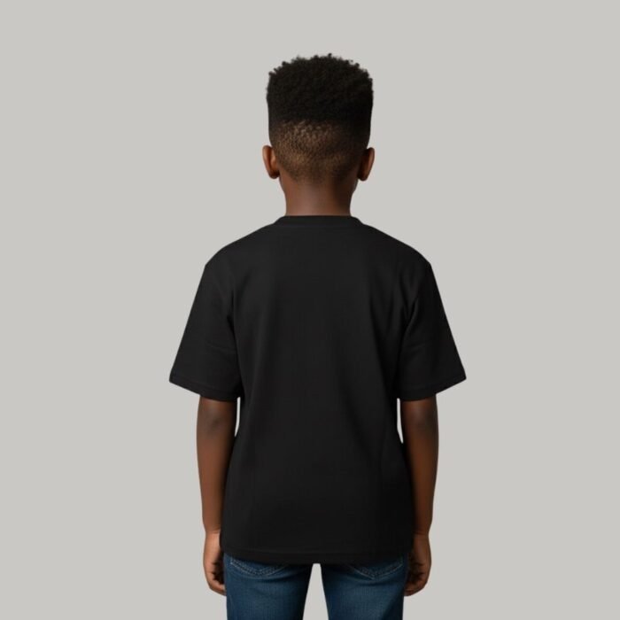 black loop knit t shirt with butterfly prints for kids
