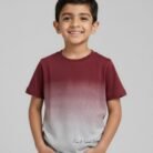 ombré "good person" graphic tee – burgundy for young boys
