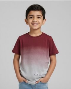 ombré "good person" graphic tee – burgundy for young boys