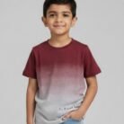 ombré "good person" graphic tee – burgundy for young boys