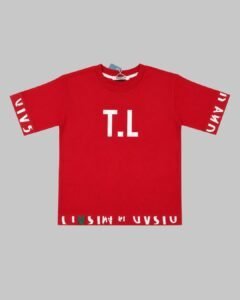 graphic streetwear tee – fire red