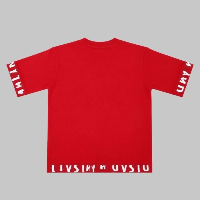 graphic streetwear tee – fire red