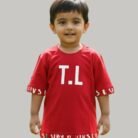 graphic streetwear tee – fire red