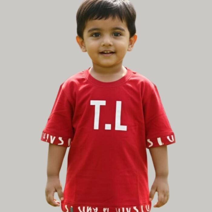 graphic streetwear tee – fire red