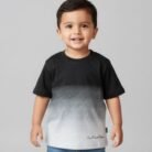 ombré "good person" graphic tee – black