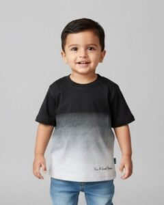 ombré "good person" graphic tee – black