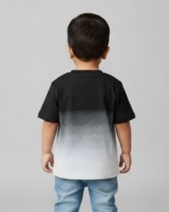 ombré "good person" graphic tee – black