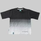 ombré "good person" graphic tee – black