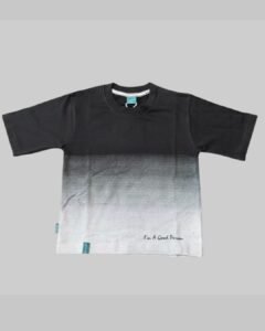 ombré "good person" graphic tee – black