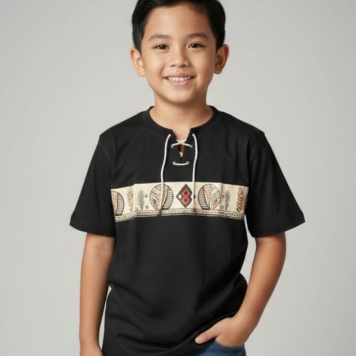 boys' cultural heritage graphic tee – midnight black