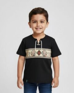 heritage graphic tee – midnight black