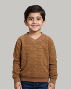 camel coast quilted v neck sweatshirt