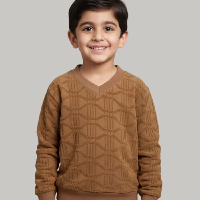 camel coast quilted v neck sweatshirt