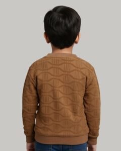 camel coast quilted v neck sweatshirt