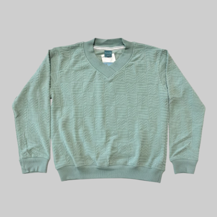 mint green full sleeve terry material t shirt