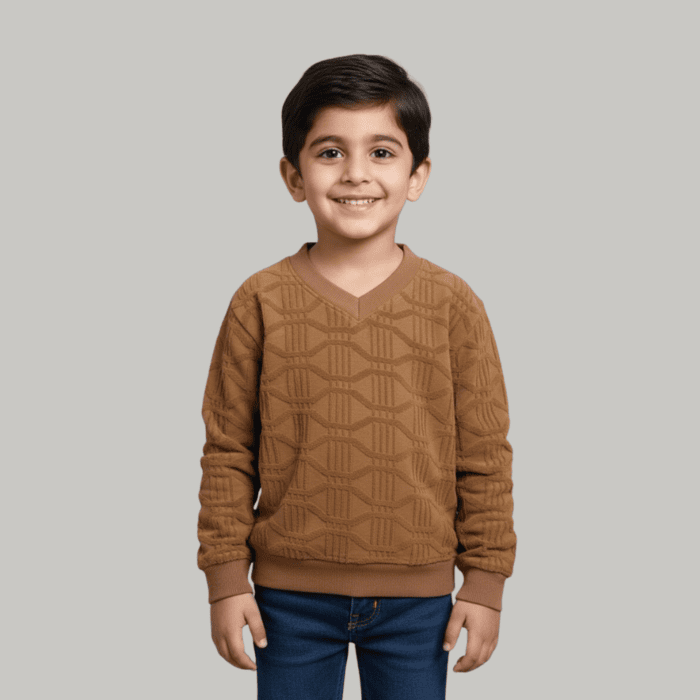camel coast quilted v neck sweatshirt