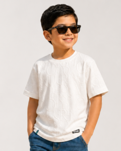 light blue embossed t shirt for toddlers