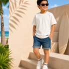 light blue embossed t shirt for toddlers