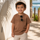 light blue embossed t shirt for toddlers