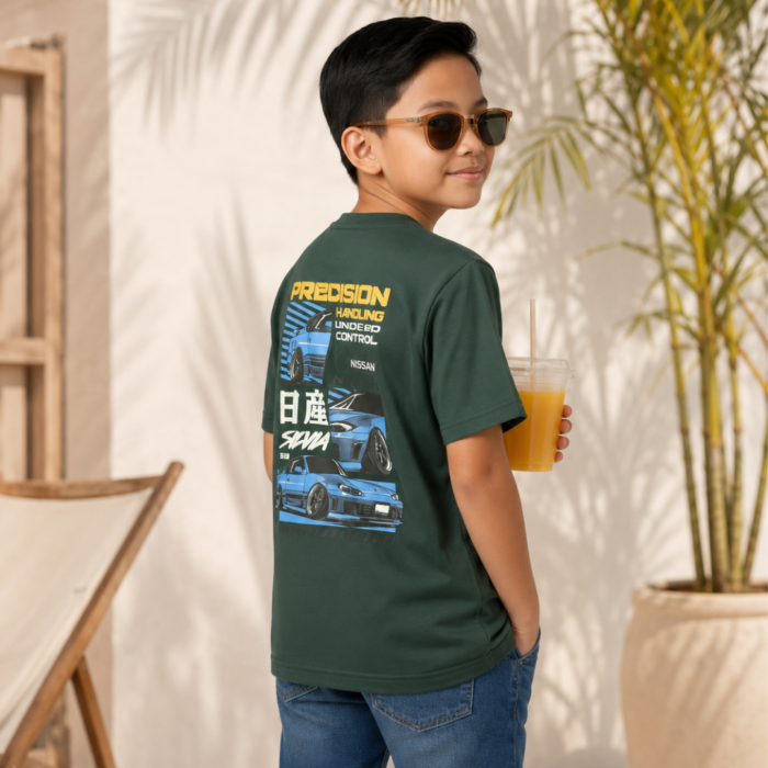 light blue embossed t shirt for toddlers