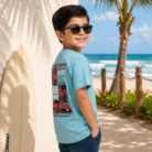 light blue embossed t shirt for toddlers