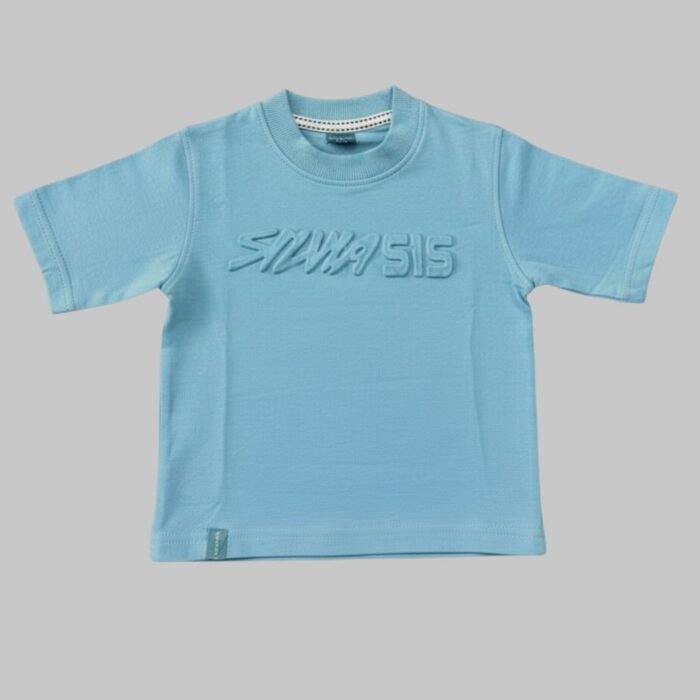 light blue embossed t shirt for toddlers