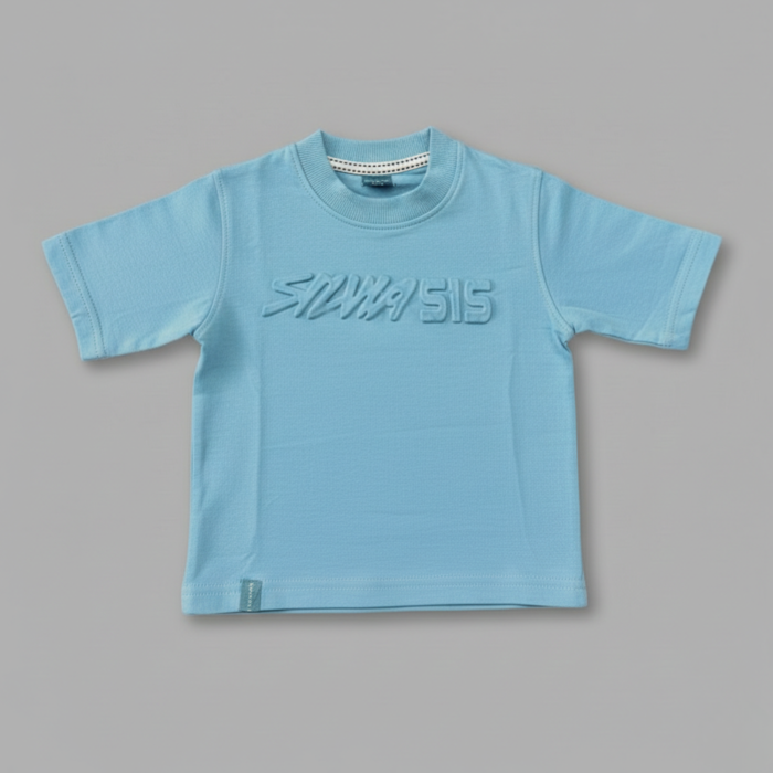 light blue embossed t shirt for toddlers
