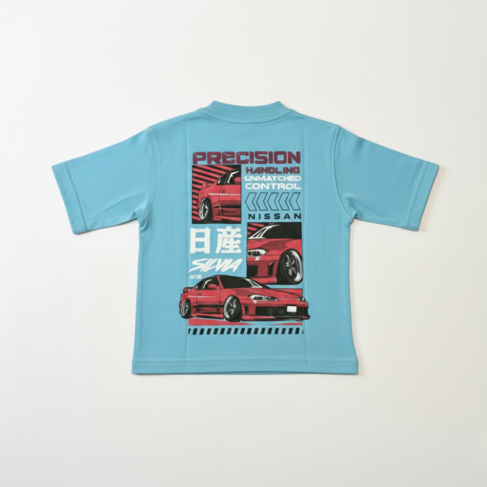 light blue embossed t shirt for toddlers