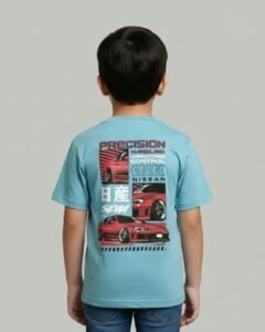 light blue embossed t shirt for toddlers