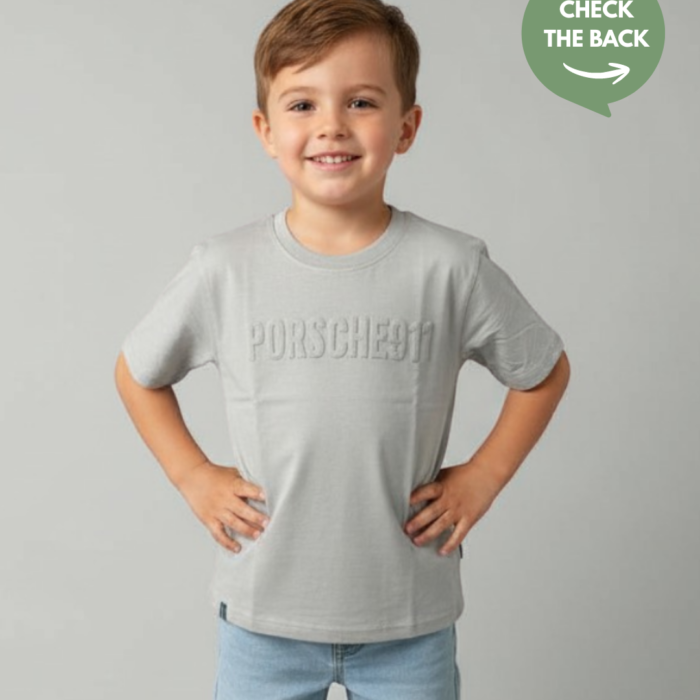 light blue embossed t shirt for toddlers