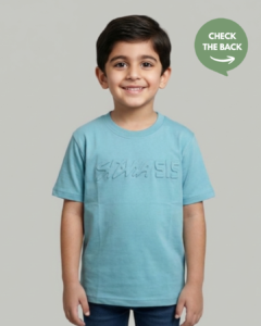 light blue embossed t shirt for toddlers