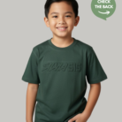 light blue embossed t shirt for toddlers