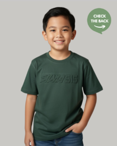 light blue embossed t shirt for toddlers