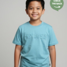 light blue embossed t shirt for toddlers