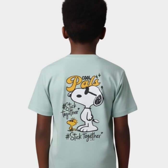 snoopy "stick together" t shirt for boys