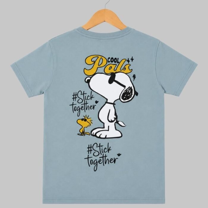 snoopy "stick together" t shirt for boys
