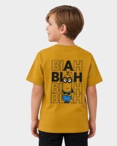 mustard spongebob graphic t shirt for boys