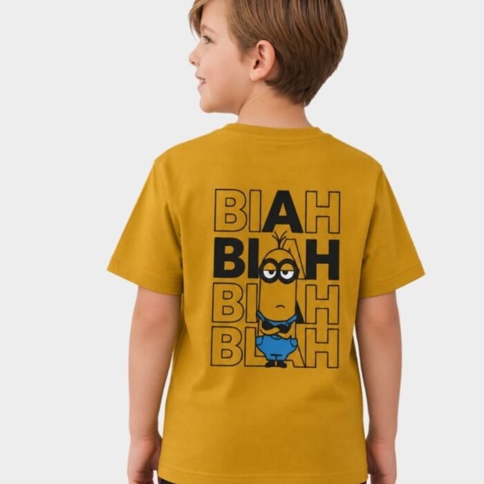 mustard spongebob graphic t shirt for boys