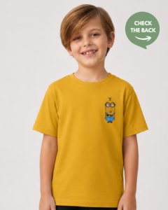 mustard spongebob graphic t shirt for boys